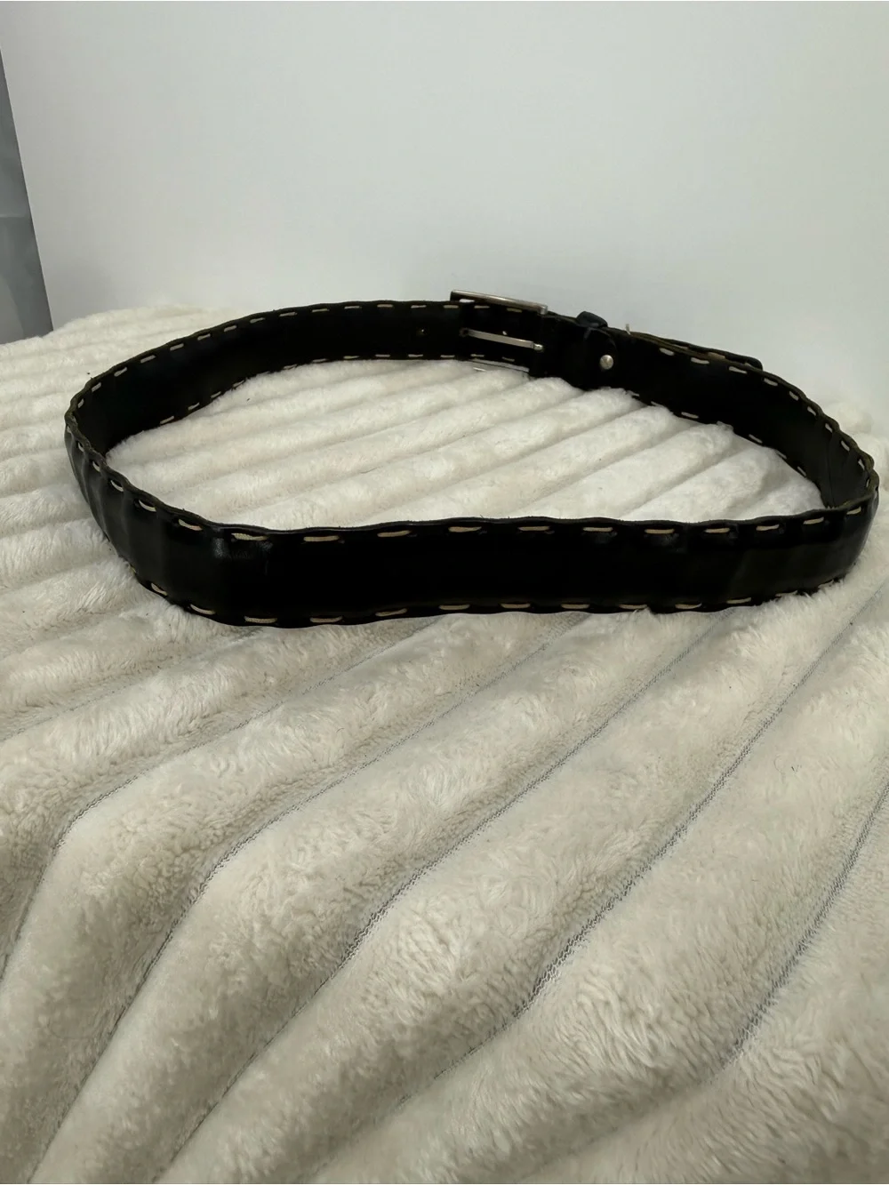 Max boy black leather